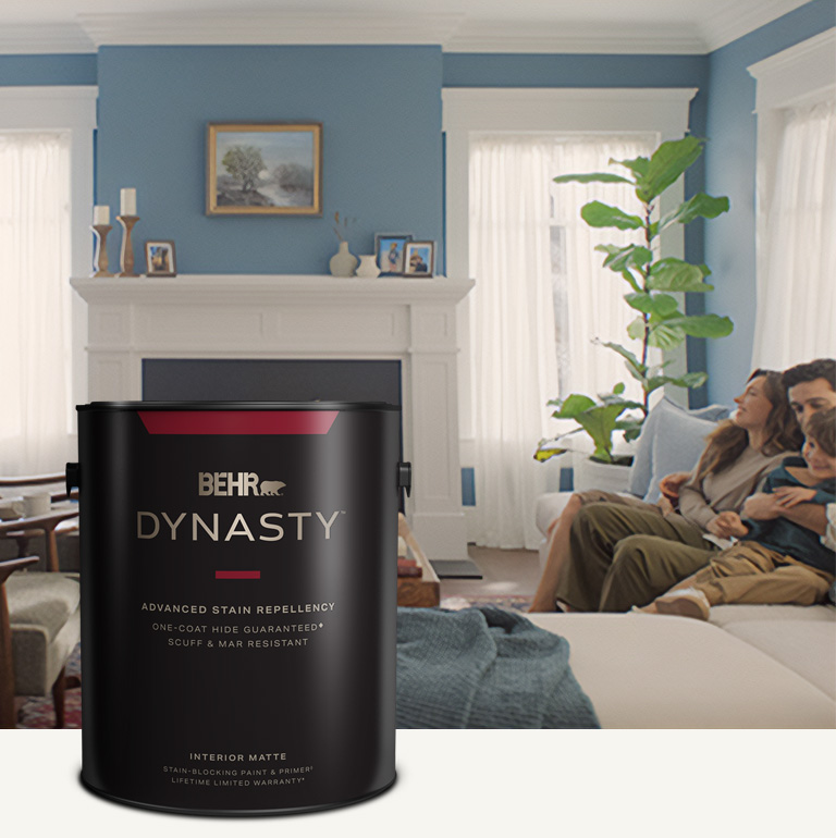 living room painted blue mobile