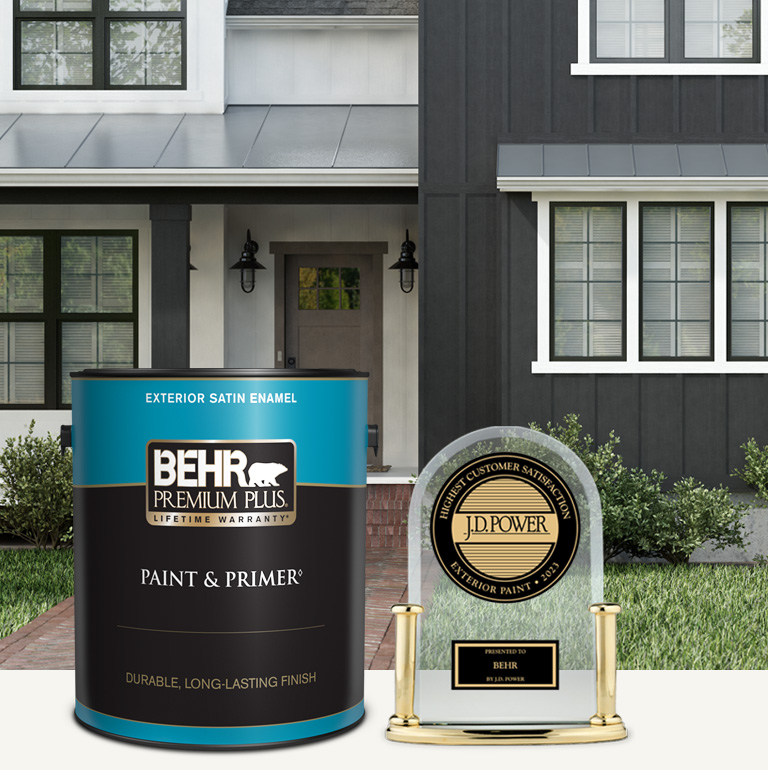 BEHR Premium Plus 5 gal. #500B-4 Gem Turquoise Satin Enamel Exterior Paint & Primer