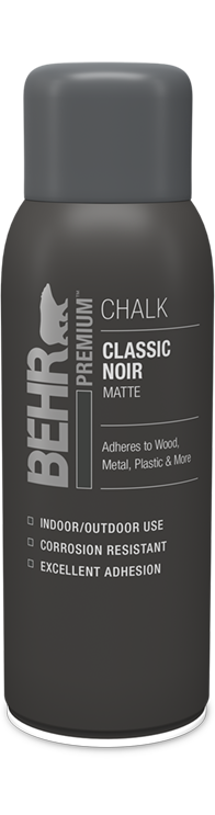 Can of Chalk Decorative Spray Paint Matte, Classic Noir