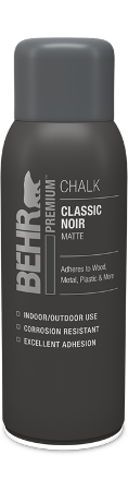 Can of Chalk Decorative Spray Paint Matte, Classic Noir