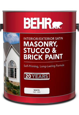 1 gal can of Behr Masonry Stucco and Brick Paint, satin