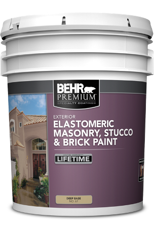 5 gal pail of Behr Elastomeric Masonry Stucco and Brick Paint