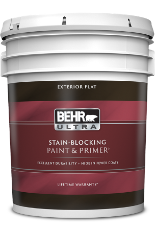5 gal pail of Behr Ultra Exterior paint, flat