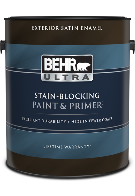 1 gal can of Behr Ultra Exterior paint, satin enamel