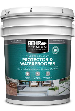 5 Gallon Bucket of BEHR PREMIUM Concrete and Masonry Protector & Waterproofer No. 980