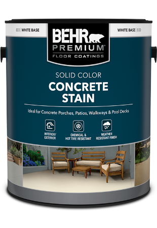 1 gal can of Behr Premium Solid Color Concrete Stain