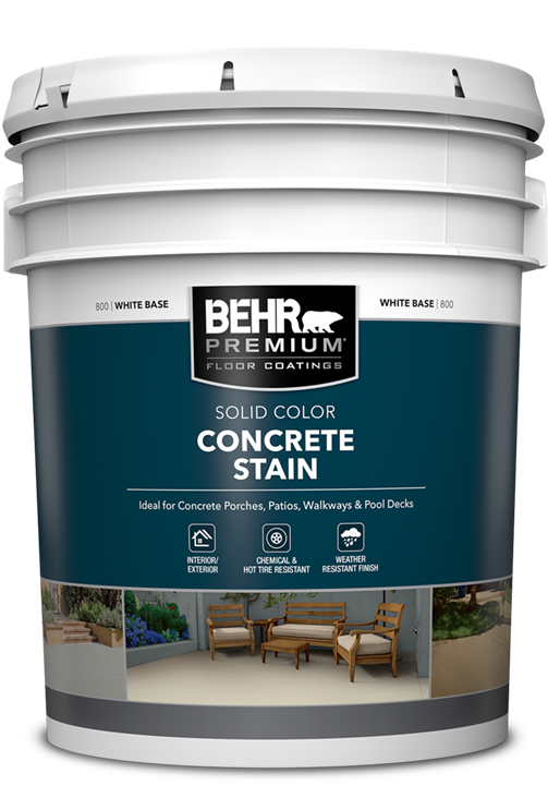 5 gal pail of Behr Premium Solid Color Concrete Stain