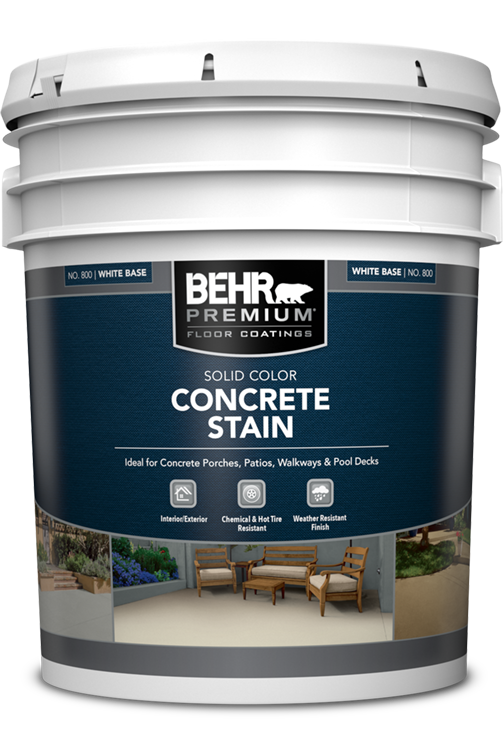 5 gal pail of Behr Premium Solid Color Concrete Stain