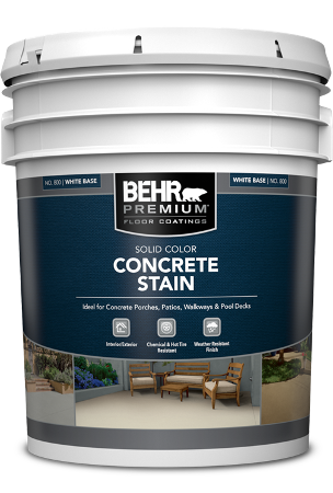 5 gal pail of Behr Premium Solid Color Concrete Stain