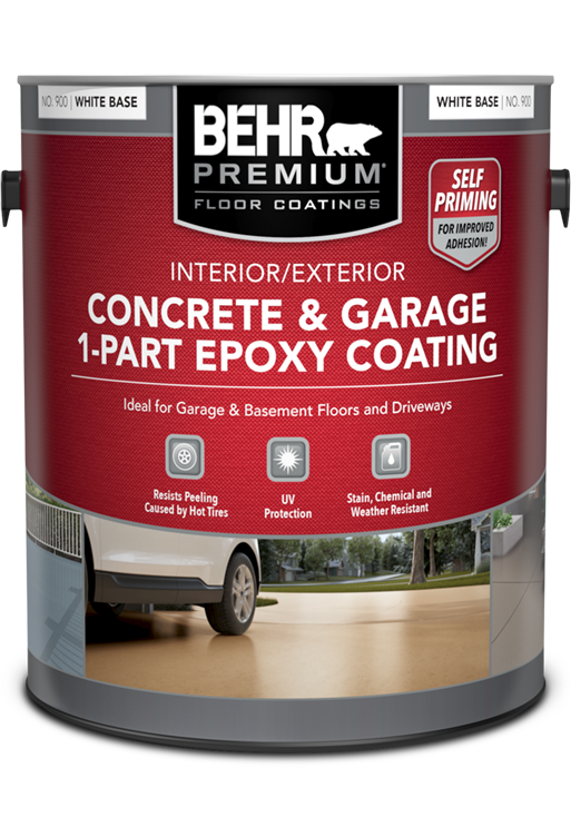 1 gal can of Behr Premium Concrete and Garage 1 part epoxy