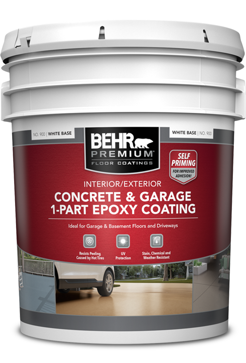 5 gal pail of Behr Premium Concrete and Garage 1 part epoxy