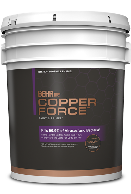 5 gal can of Copper Force Interior Paint, eggshell enamel