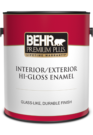 1 gal can of Behr Premium Plus paint, hi-gloss enamel
