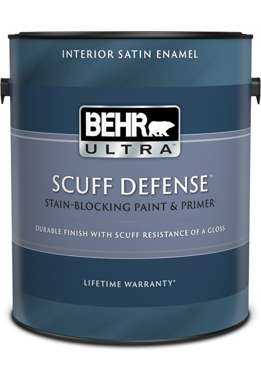 1 gal can of Behr Ultra Scuff Defense interior paint, satin enamel