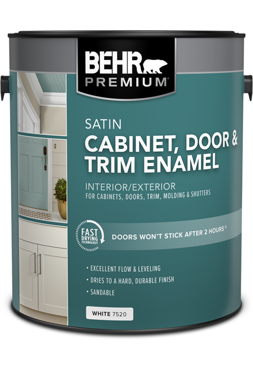 1 gal can of Behr Cabinet, Door  & Trim paint, satin enamel