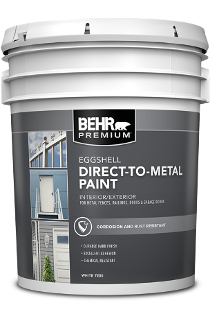 5 gallon of BEHR PREMIUM Direct to Metal Eggshell 7200