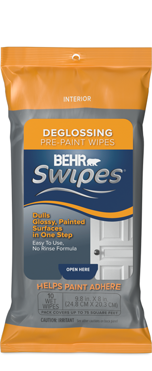 Flat pack of Behr Deglossing Swipes