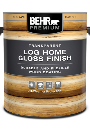 BEHR PREMIUM<sup>®</sup> Transparent Log Home Gloss Finish