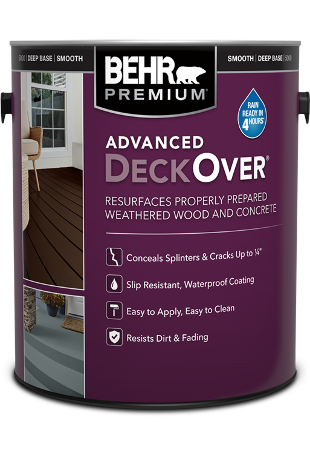 1 gal can of Behr Premium Advanced DeckOver Smooth