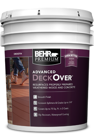 5 gal pail of Behr Premium Advanced DeckOver Smooth