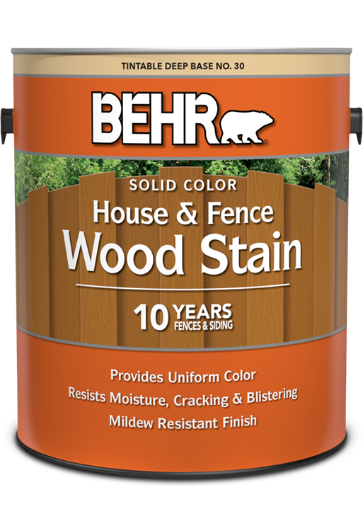 1 gal can of Behr Solid Color House and Fence Wood Stain