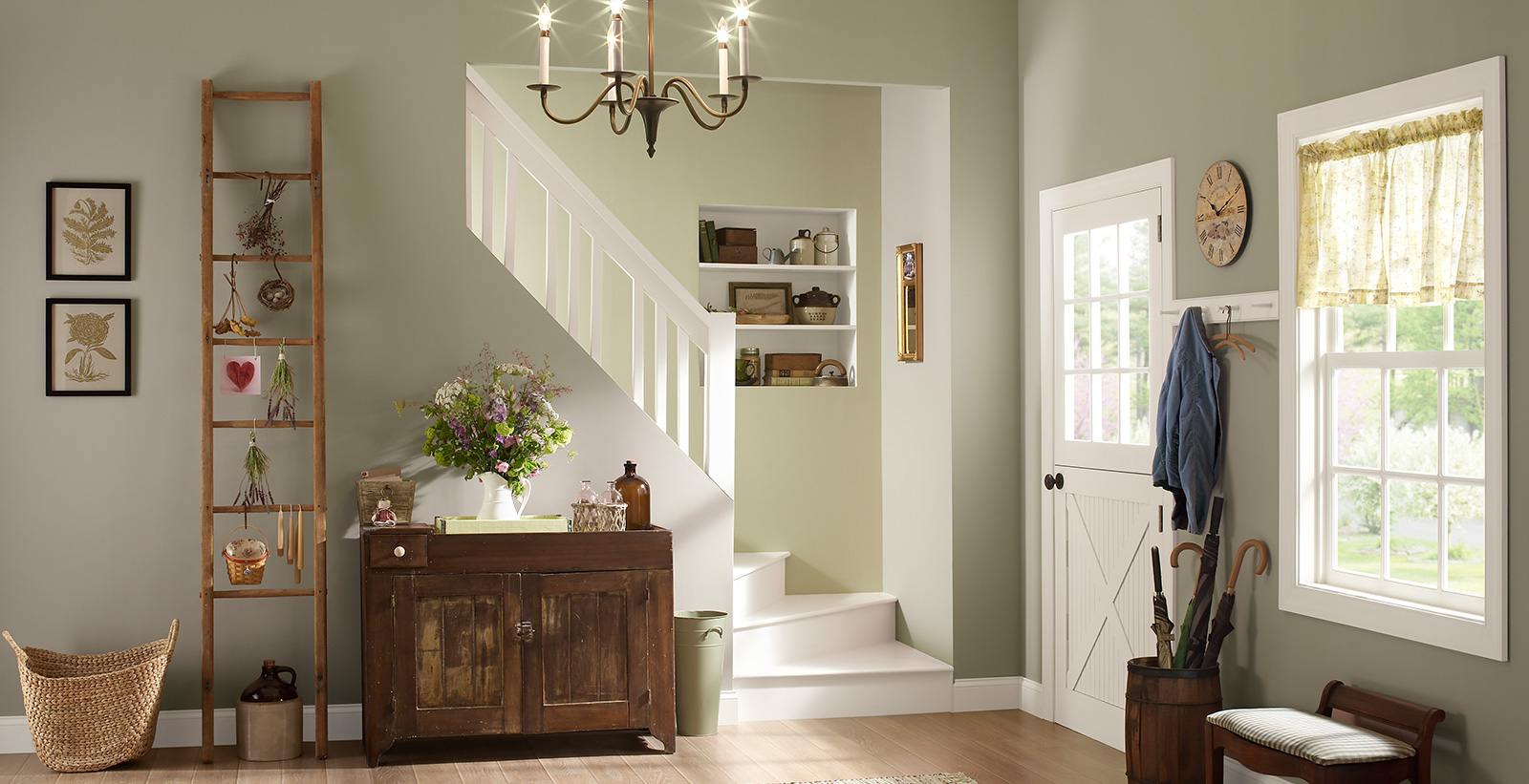 Quaint Foyer Green Foyer Gallery Behr
