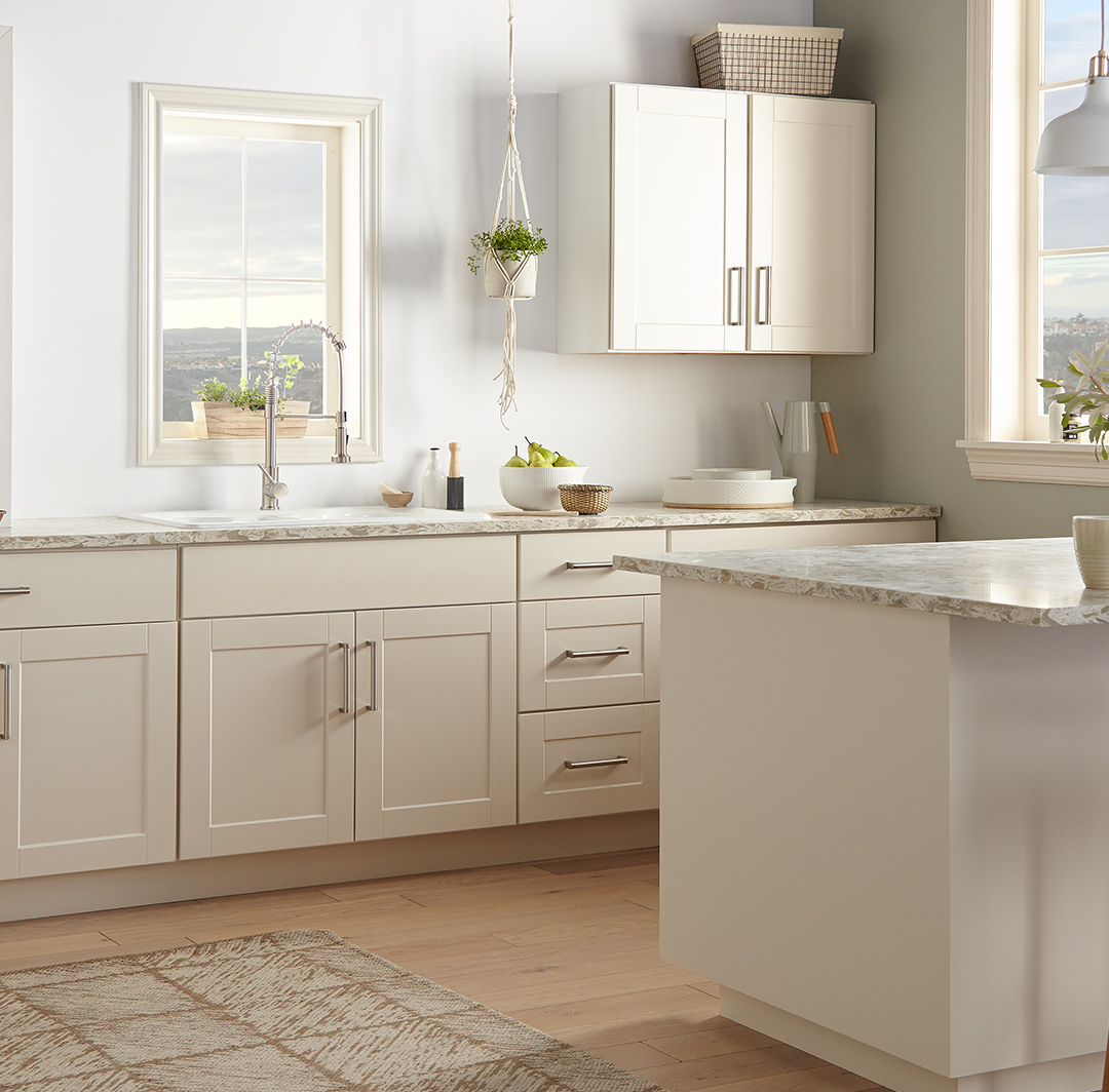 Kitchen with white cabinet small