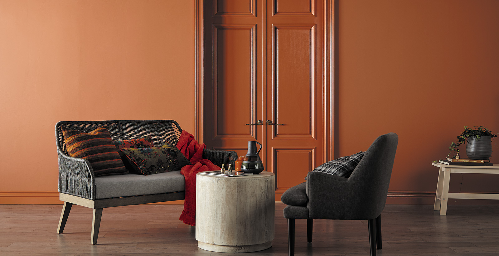 Vibrant Living Room Orange Living Room Gallery Behr