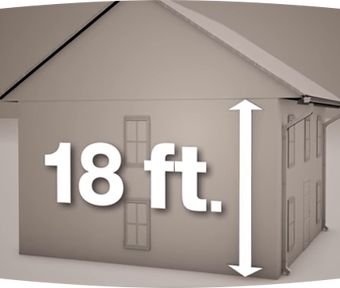3D drawing of an 18 foot tall home