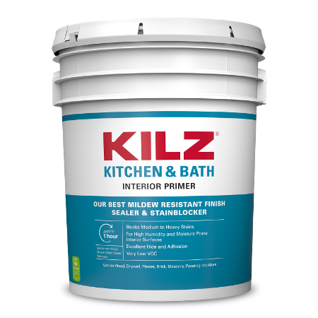 5 gallon pail of Kilz Kitchen and Bath primer