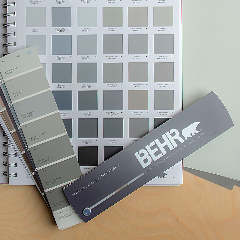 A small image of a BEHR Color Fan Deck with color book

