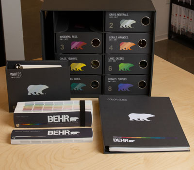 Image of the components of the new BEHR Color System for Architects