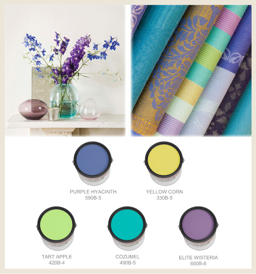 Spring Hues Collage Cans Border