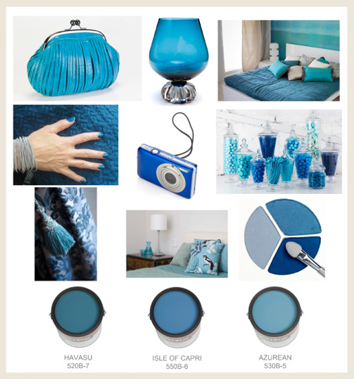 Azure blue collage - Colorfully BEHR