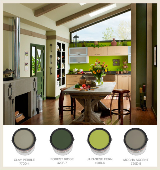 Green and white kitchen Cans Border