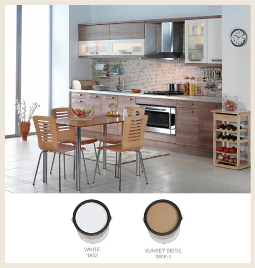 Spacious kitchen with light Cans Border