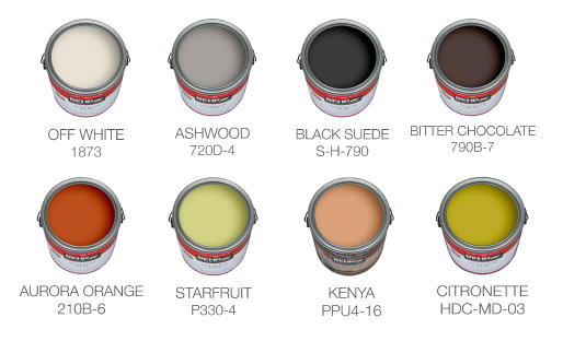 yarn color paint cans