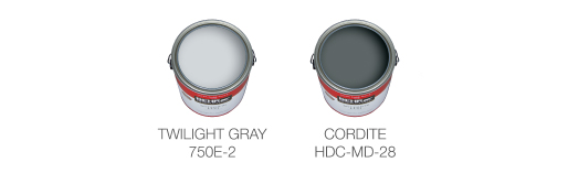 Twilight Gray and Cordite Paint Cans