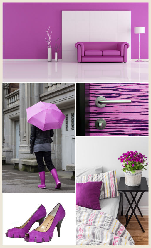 Magenta color collage