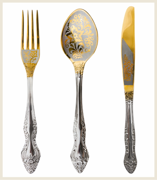 Mixed Metal silverware Colorfully BEHR