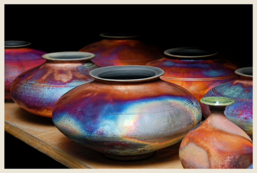 Opalescent iridescent Ceramics