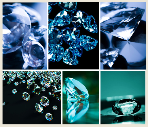 Blue stones collage