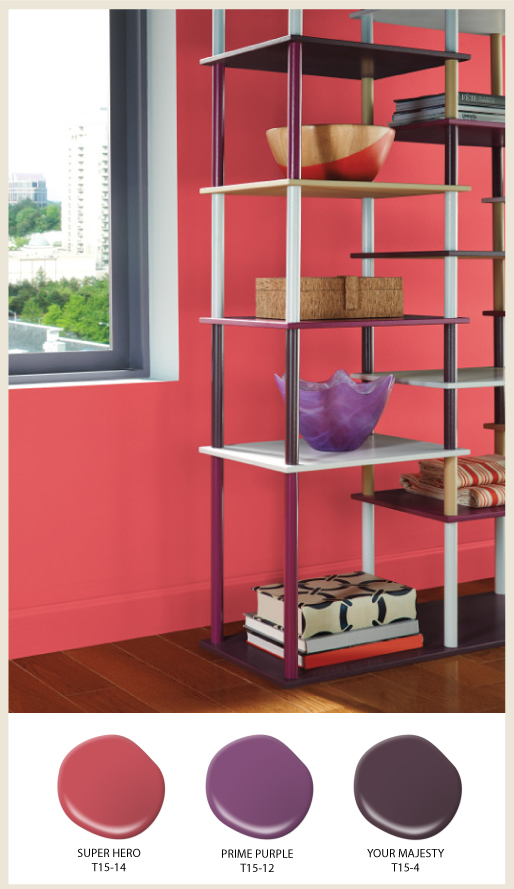 Trendy shelving colors Colorfully BEHR
