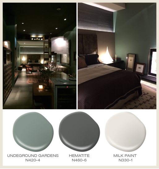 Casa Cor green bedroom with paint spills