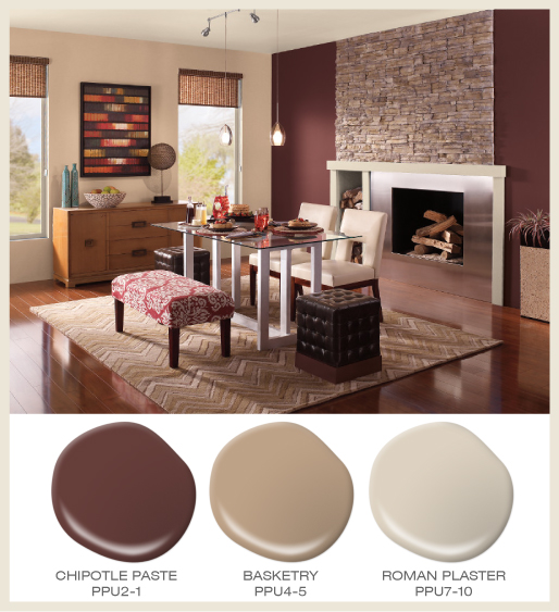 Eclectic berry red Dining