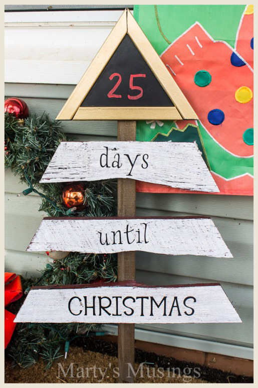 Fence Board Chalkboard Christmas Countdown Martys Musings