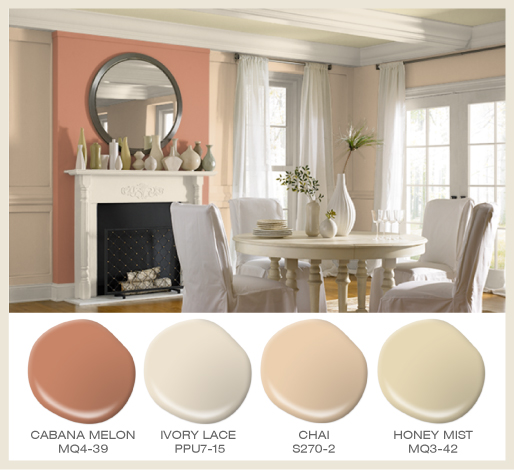 Trying different colours in dining room