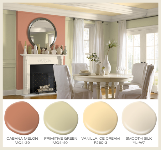 Trying different colours in dining room
