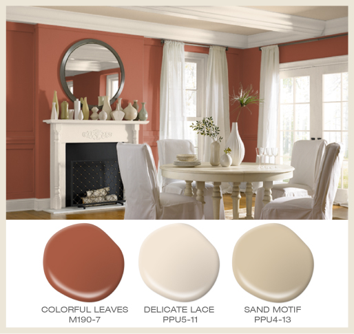Trying different colours in dining room