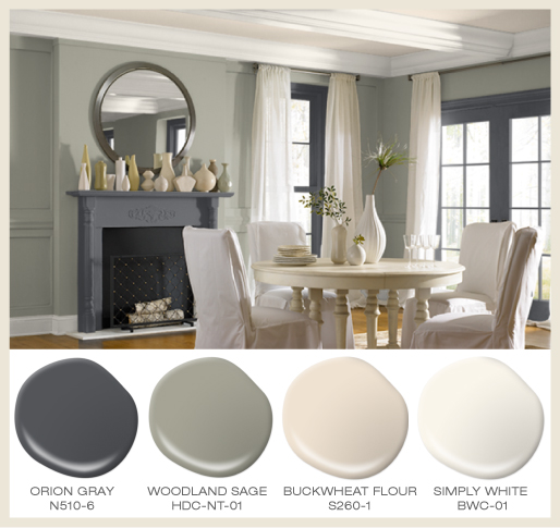 Trying different colours in dining room